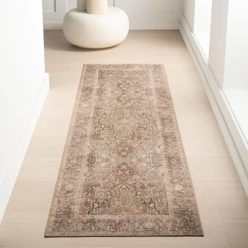 Vista 28 de nuLOOM Aether - Alfombra de área con medallón marrón, 8 x 10 pies Éter Marrón