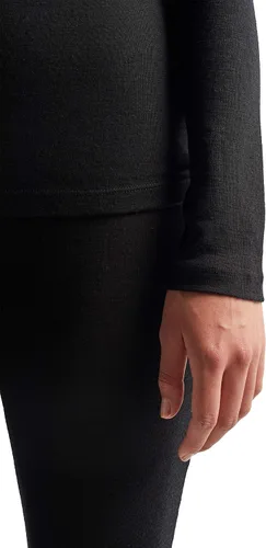 Vista 6 de Icebreaker Merino Womens 175 Everyday Cold Weather Base Layer Thermal Long Sleeve Crewneck T-Shirt Negro