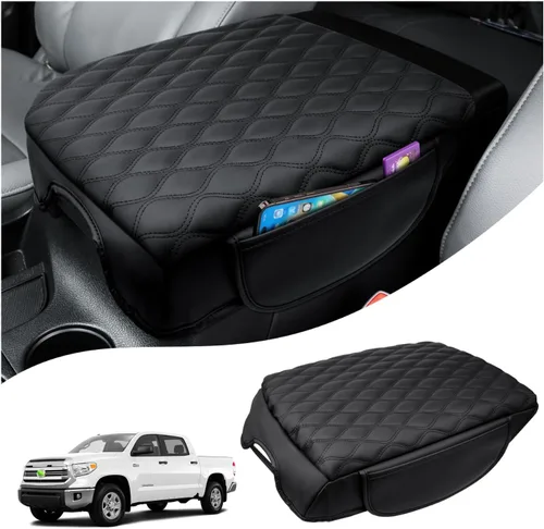 Vista 27 de Autorder Funda de consola central para Chevy Silverado/GMC Sierra 1500 2500 3500 2014-2018, accesorios funda para reposabrazos antiarañazos