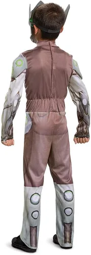 Vista 2 de Genji Costume for Kids, Official Overwatch Costume Jumpsuit with Mask and Armor