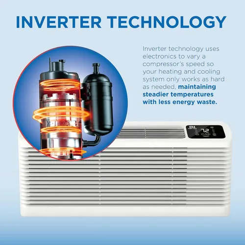 Vista 3 de Cooper & Hunter PTAC de 9,000 BTU con inversor, refrigeración y calefacción