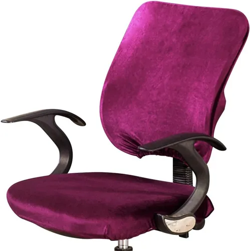 Vista 7 de VIOKKO Fundas de terciopelo elástico de elastano para silla de oficina, extraíbles y lavables, fundas universales para silla de hotel, hogar, bar