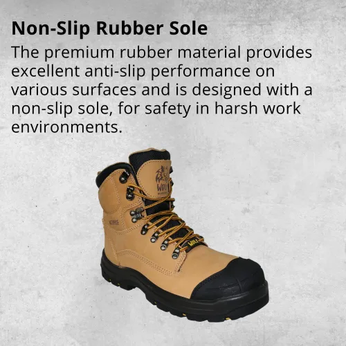Vista 8 de WOLF Work Boot 100% Waterproof Genuine Leather Oil, Impact, Compression & Puncture Resistant Electrical Hazards Non-Slip Sole Padded
