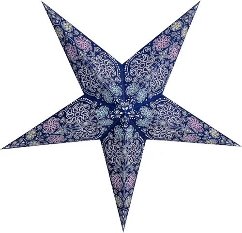 Vista 8 de GalaxyArts - Naxatra (blanco mediano 7 puntas) - Linterna de estrella de papel