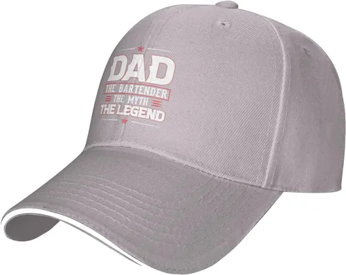 Vista 11 de Dad The Bartender The Myth Thelegend Baseball Cap for Men Women Adjustable Funny Dad Hat Black