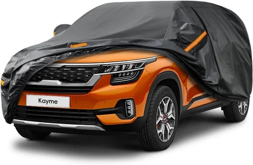 Vista 47 de Kayme Cubierta de auto SUV de 7 capas ajuste personalizado para BMW X1 (2009-2025), impermeable, para todo tipo de clima, para automóviles, cubierta
