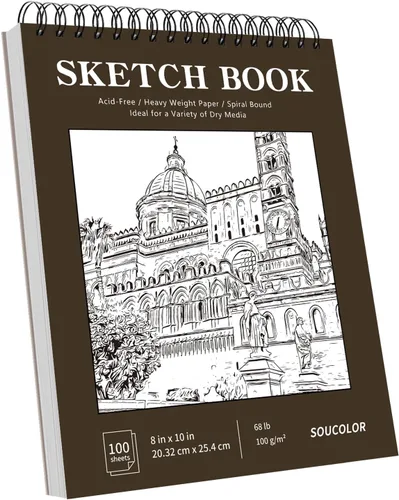 Vista 27 de Soucolor Suministros Escolares Cuaderno de bocetos de 9 x 12 pulgadas para profesor y estudiante de secundaria, paquete de 1 cuaderno de bocetos