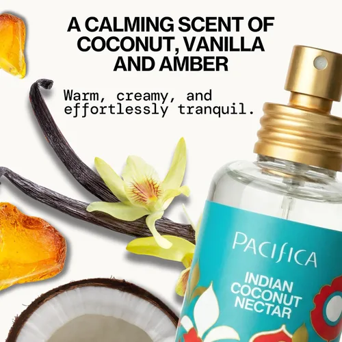 Vista 3 de Pacifica Aerosol de Perfume de Néctar de Coco Indio – Fragancia Tropical de Vainilla y Coco, Perfume Encaparable de Playa para Mujeres, Fórmula
