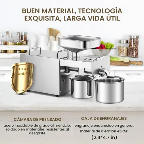 Vista 6 de CGOLDENWALL Máquina de prensa de aceite comercial de 1500 W Expulsor extractor de aceite con controlador de temperatura inteligente/motor