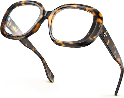 Vista 11 de VISOONE Chunky Oversized Blue Light Blocking Glasses for Women Men Lavinia