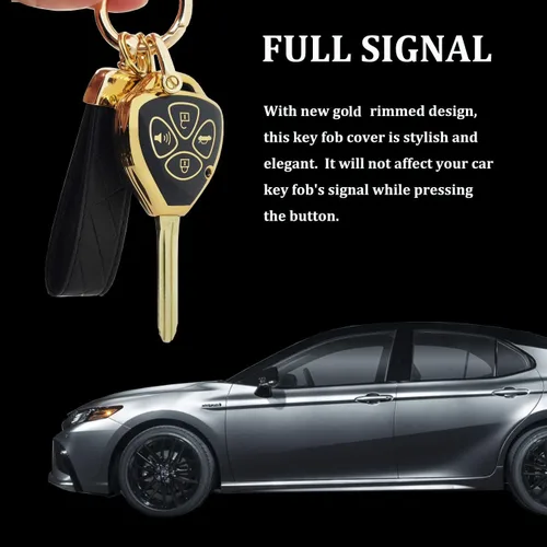 Vista 4 de Funda de TPU para llavero compatible con Toyota Scion Tc Camry Rav4 Corolla 4Runner Yaris Matrix Venza Avalon