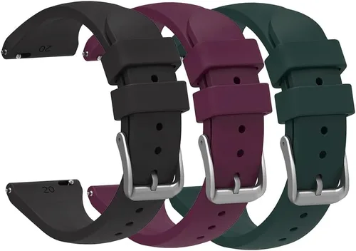 Vista 8 de Senter Correas de repuesto de goma suave de liberación rápida de 0.787 in para Huawei Watch GT2 de 1.654 in/Watch GT3 de 1.654 in