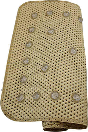 Vista 8 de Alfombra antideslizante para bañera y ducha, textura suave y acolchada, para spa, baño, ducha y baño, 27.5 x 16 pulgadas, con ventosas y agujeros