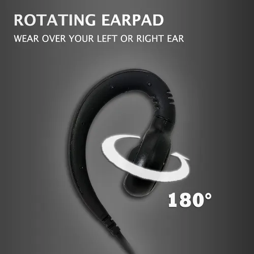 Vista 6 de PROMAXPOWER - Auricular giratorio en forma de C con PTT para Motorola CP200D, CLS1410