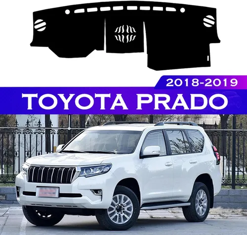 Vista 2 de BORATO Cubierta del tablero de instrumentos del automóvil, para Toyota Prado 2018-2019, accesorios Gris