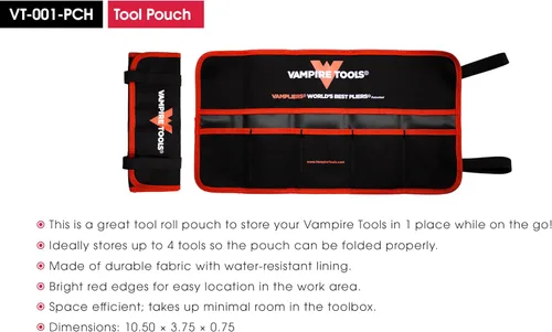 Vista 7 de VAMPLIERS BRUTE - Alicates extractores de tornillos de 6.25 pulgadas + bolsa de herramientas. Fabricado en Japón. Herramienta multiusos