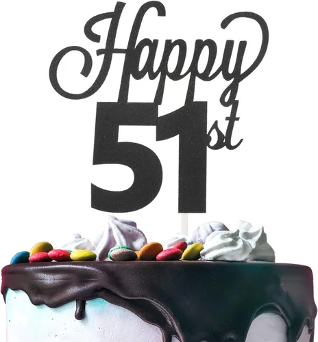 Vista 40 de LINGTEER - Decoración para pastel con texto "Happy Birthday 100", color negro