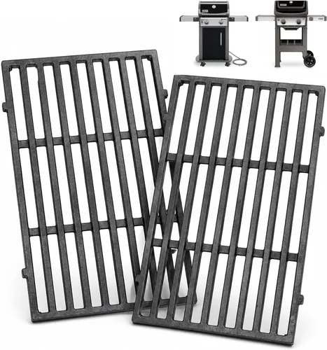Vista 17 de Utheer 7639 304 Rejillas de acero inoxidable para Weber Spirit I y II 300 Series, Spirit 700, rejillas de cocción de 17.5 pulgadas para Genesis