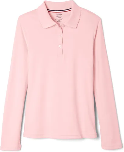 Vista 6 de French Toast Little Girls 'bebé LS ajustado Polo de punto con Picot collar