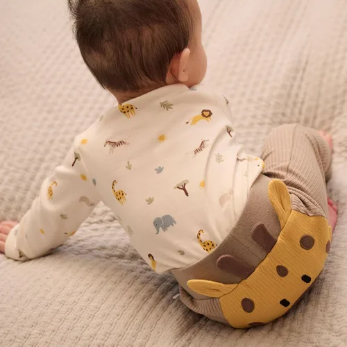 Vista 5 de MORI Baby Supreme Comfort - Body de manga larga para niños y niñas, mameluco unisex con cuello sobre y sin níquel