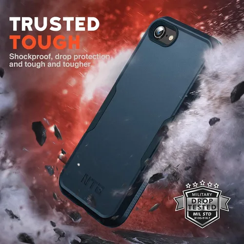 Vista 6 de NTG Diseñado para ser a prueba de golpes para iPhone SE 2022/3rd/2020, Funda para iPhone 8/7, Funda protectora ligera, resistente y delgada de alta