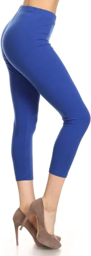 Vista 27 de Leggings Depot NCL27 pantalones capri para yoga de algodón premium suave Negro