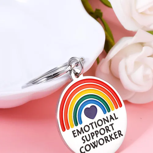 Vista 6 de XPENMULBOJA Regalos de despedida para compañeros de trabajo, regalos para mujeres y hombres, apoyo emocional, compañero de trabajo, llavero de San