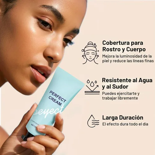 Vista 3 de Supreme CC - Crema corrector impermeable, perfeccionador de tez en crema, corrector hidratante de cobertura completa, base de crema CC de larga