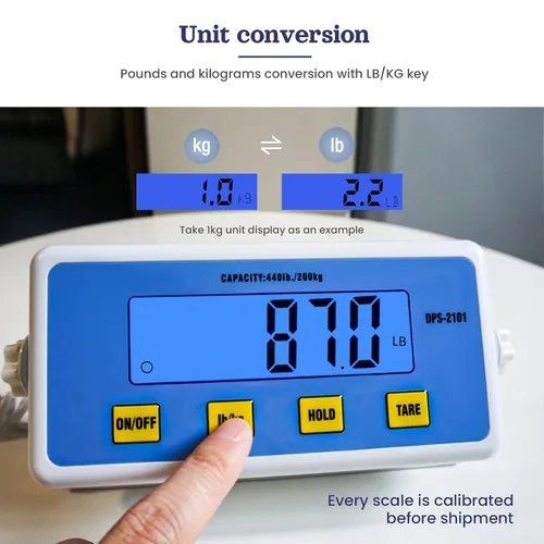 Vista 9 de Tetuga Báscula médica - Báscula de lucha de alta capacidad de 440 libras para peso corporal con pantalla LCD fácil de leer, báscula de médico