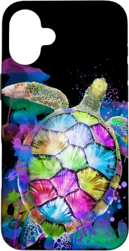 Vista 23 de Rainbow Turtle Design Colorful Turtle Print Sea Turtle Shell Case for iPhone 17