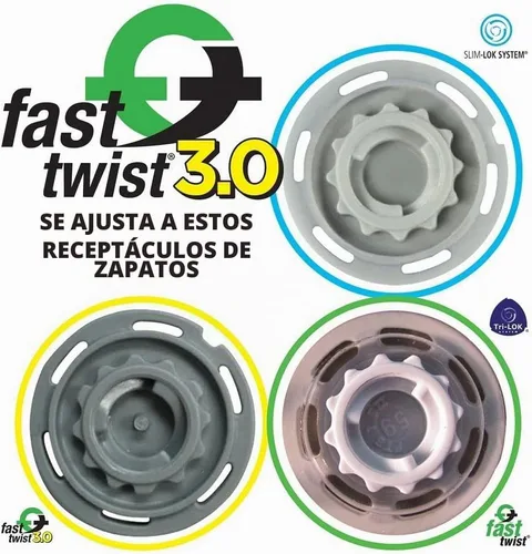 Vista 4 de ChampStinger Golf Cleats Negro/Plateado