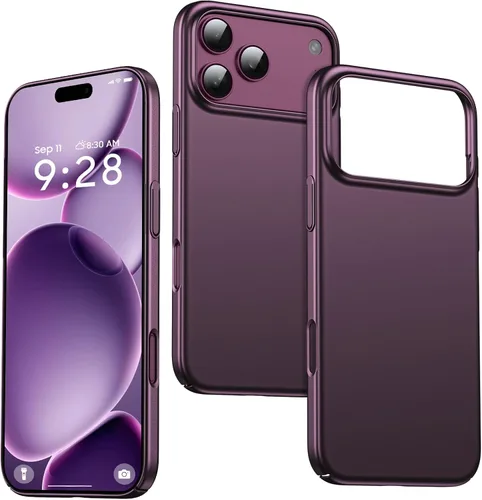 Vista 29 de GRECAZO Funda delgada para iPhone 16 Pro Max, ultra fina, color negro