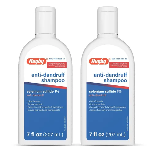 Vista 10 de Rugby - Champú anticaspa de sulfuro de selenio, fórmula azul para cabello