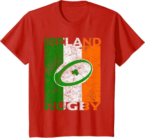 Vista 3 de Camiseta de rugby irlandés con la bandera de Irlanda, regalo vintage Negro