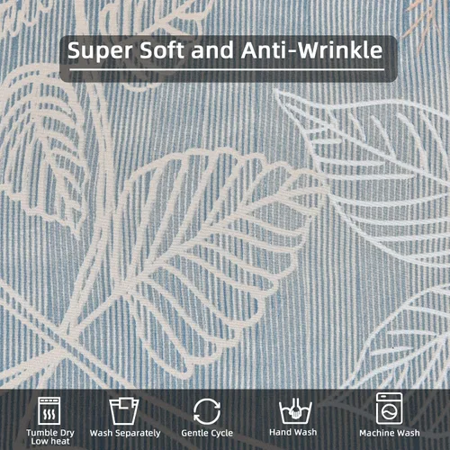 Vista 4 de Wingback - Funda elástica para silla, 2 piezas, con respaldo de ala, funda protectora de muebles impresa, suave con parte inferior elástica