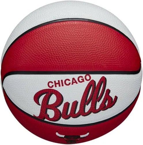 Vista 4 de Wilson NBA Team Retro Mini Balones de Baloncesto - Tamaño Mini - 3" Chicago Bulls
