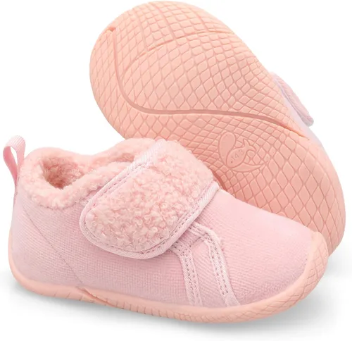 Vista 2 de Centipede Demon Pantuflas para niñas y niños pequeños peludos, zapatos de casa, zapatos cálidos para interiores y bebés, pantuflas de invierno