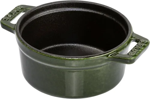 Vista 2 de Staub La Cocotte Redonda 40509-804 Mini Pico Cocotte Redonda Verde Basil 40509-804 Olla Esmaltada Pequeña de Dos Manijas
