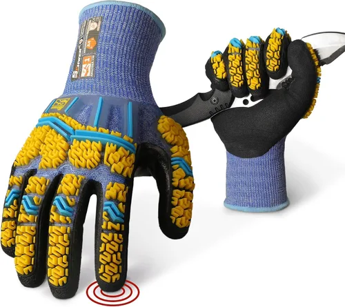 Vista 9 de Schwer A4 AIR-SKIN - Guantes de trabajo resistentes a los cortes con extremadamente ligeros y delgados, guantes de agarre para pesca, trabajo