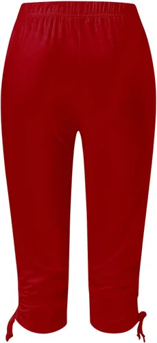 Vista 4 de HGps8w Cropped Yoga Pants for Women Tummy Control High Waisted Compression Capris Drawstring Leggings Workout Running Tights