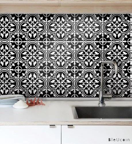 Vista 2 de Bleucoin Kasba - Calcomanías de vinilo autoadhesivas para azulejos de cocina y baño, resistentes al agua y extraíbles, para cambio de imagen