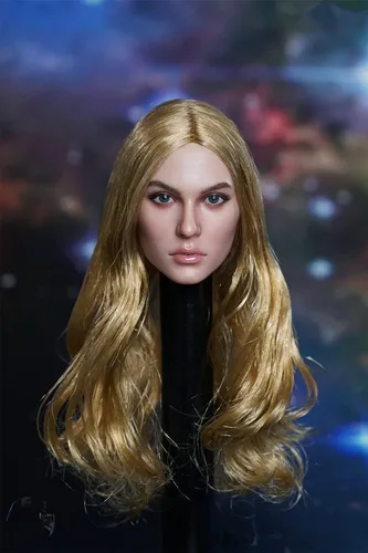 Vista 5 de Fremego Esculpa de cabeza femenina a escala 1/6, belleza rusa de niña, cabello plantado para cabello plantado para mujer soldado de 12 pulgadas