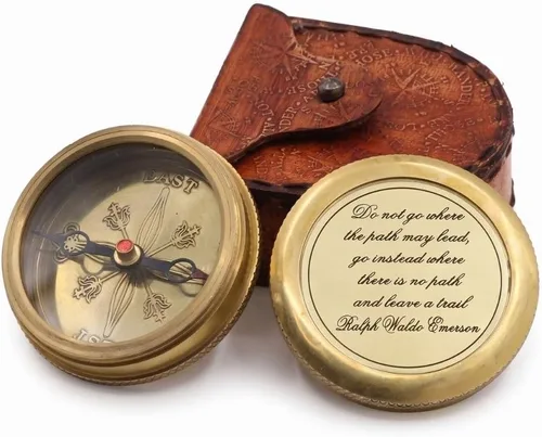 Vista 17 de Compass Gift for Mom/Dad, Vintage Pocket Compass Engraved with Go Confidently Customized Gifts for Women/Men, Baptism 2026 Communion Christian