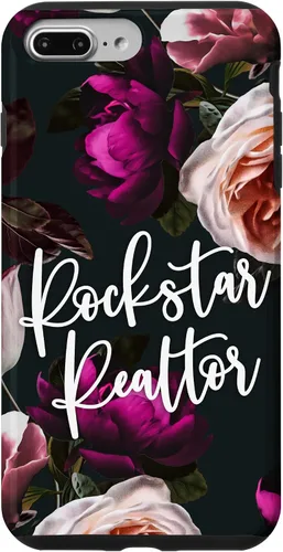 Vista 12 de iPhone 14 Plus Rockstar Realtor - Elegante estuche de regalo floral para agente inmobiliario