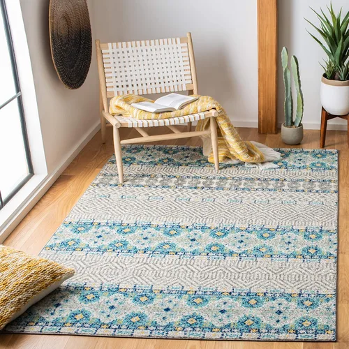 Vista 44 de SAFAVIEH Madison Collection - Alfombra decorativa de 2 pies 3 pulgadas x 4 pies, color carbón y gris, diseño bohemio chic, no desprende pelusa