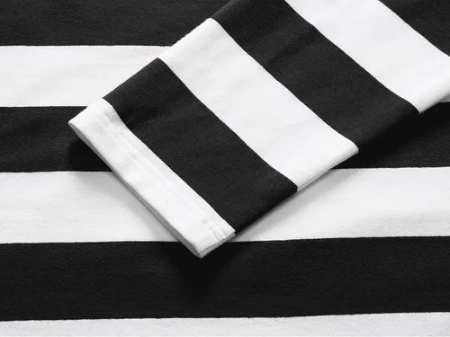 Vista 6 de VETIOR Mens Basic Striped Long Sleeve Casual Cotton T-Shirt