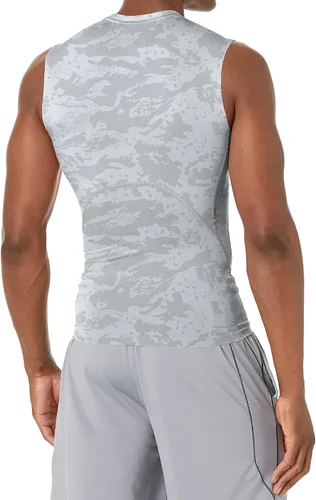 Vista 3 de Camiseta sin mangas de compresión para hombre, paquete de 5 unidades, camiseta atlética para fisicoculturismo