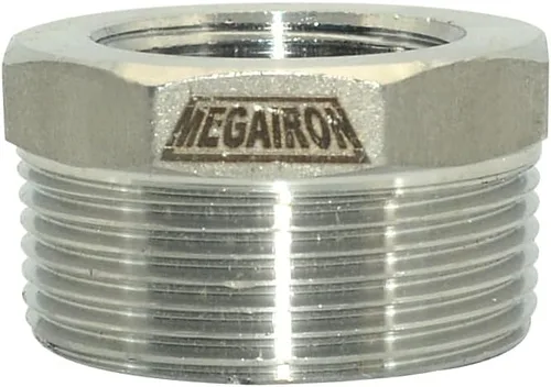 Vista 12 de 1/4" macho NPT a 1/8" hembra NPT hembra reductor/reductor buje de tubería, adaptador, buje hexagonal SS 304 de acero inoxidable