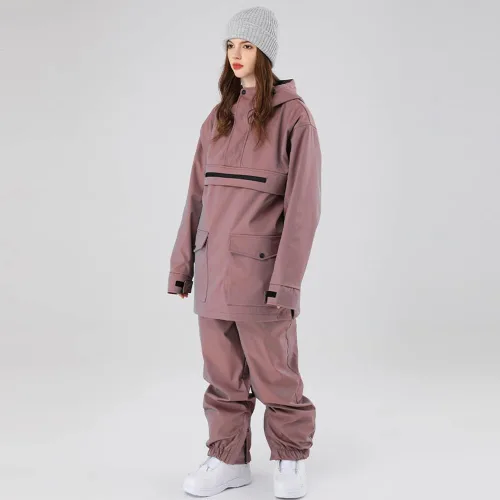 Vista 3 de Traje de esquí para hombre y mujer, traje de snowboard unisex, para invierno, para exteriores, impermeable, chaqueta y pantalones de esquí