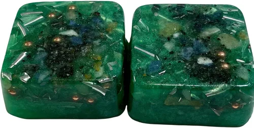 Vista 66 de 2 Mini Cubo Transparente Verde Torre Busters Cristal Orgón (2 Verde Transparente)